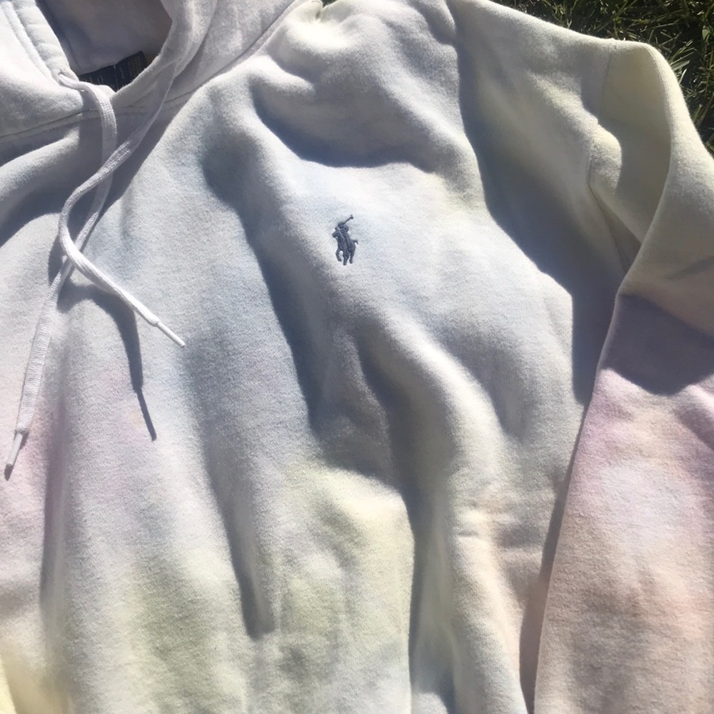 Polo hoodie crop top. Tie - dye   Unisex